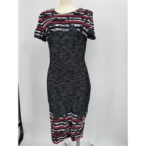 ST. JOHN Striped Dress Size 10 (DR100THRIFTY